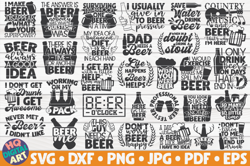 Download Beer Quotes SVG Bundle | 30 designs By HQDigitalArt ...