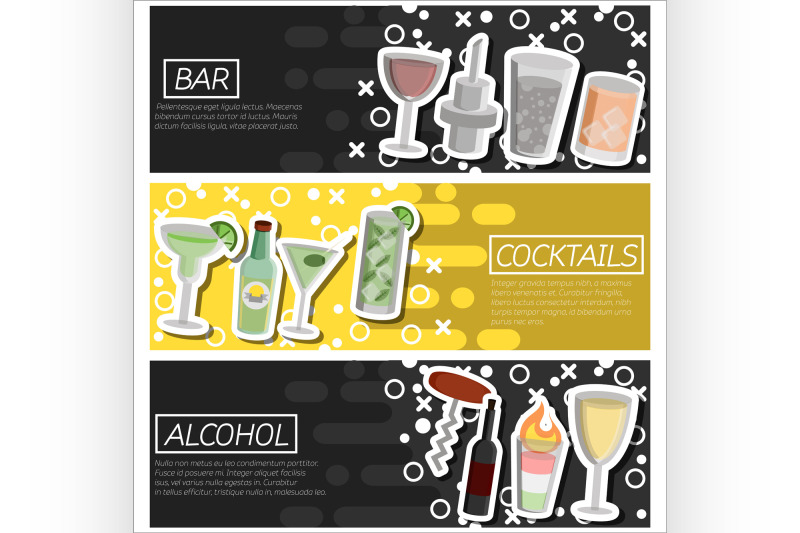 set-of-horizontal-banners-about-bar