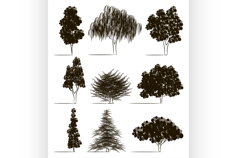 trees-sketch-set