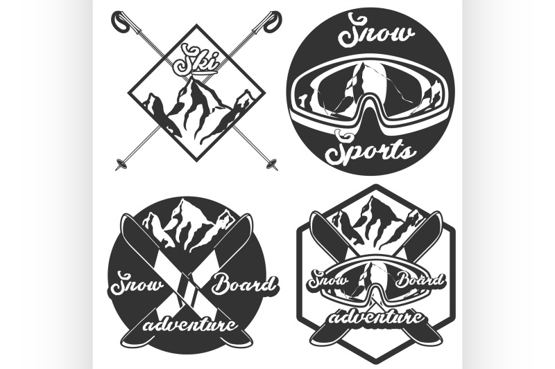 vintage-ski-sport-emblems