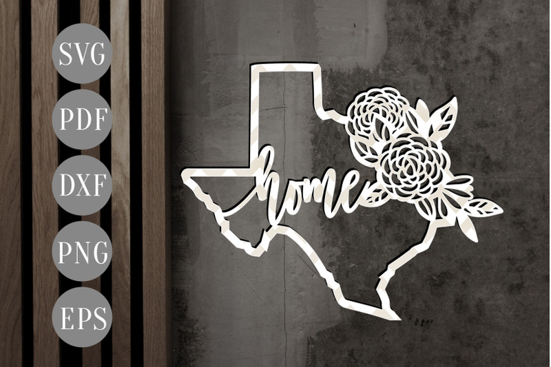 texas-home-map-2-papercut-template-state-map-decor-svg-pdf