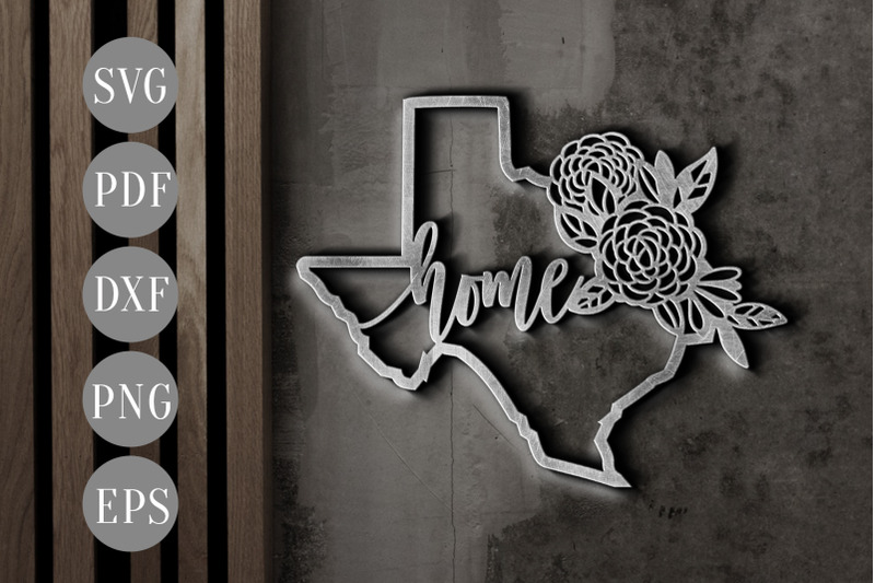 texas-home-map-2-papercut-template-state-map-decor-svg-pdf