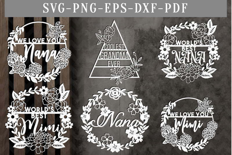 bundle-of-6-grandma-papercut-templates-nana-mimi-svg-dxf