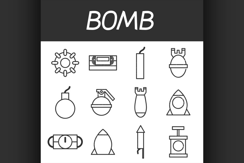 bomb-icons-set