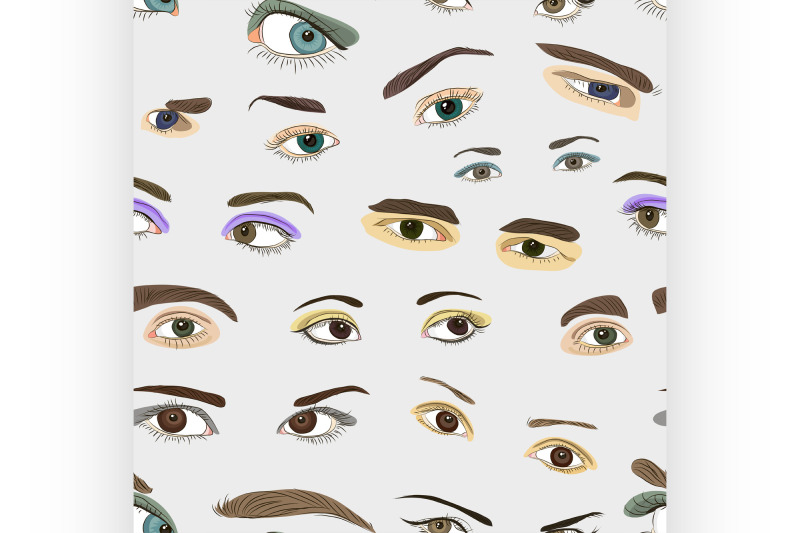 colored-eyes-set-pattern