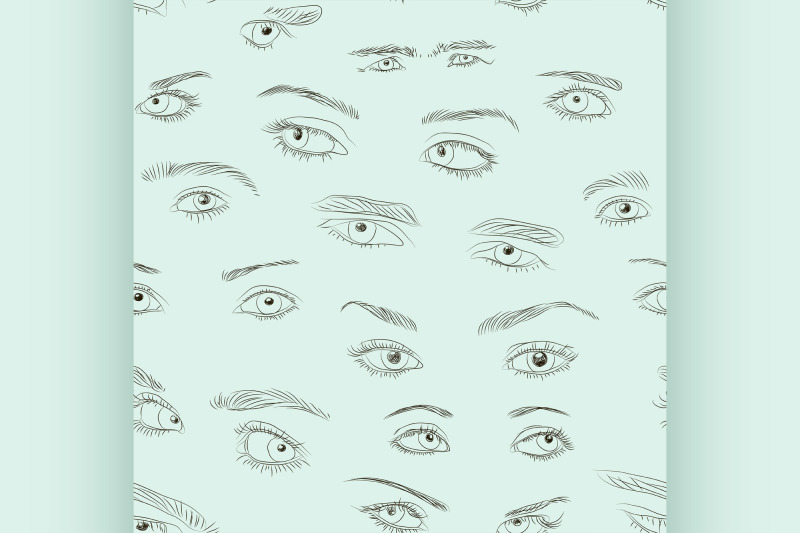 hand-drawn-eyes-set-pattern