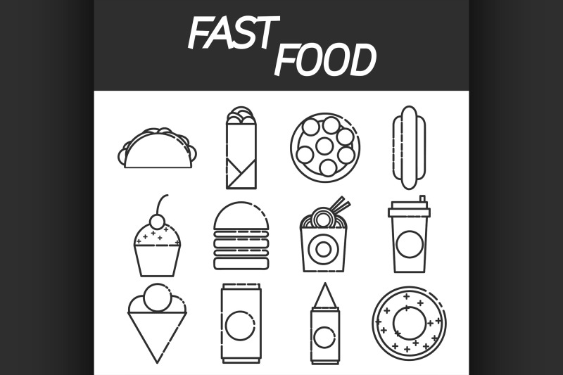 fast-food-icon-set