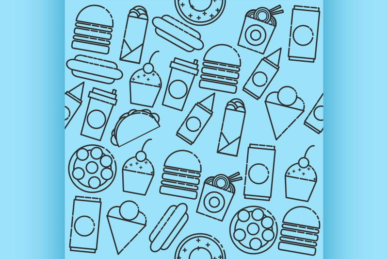 fast-food-icon-pattern