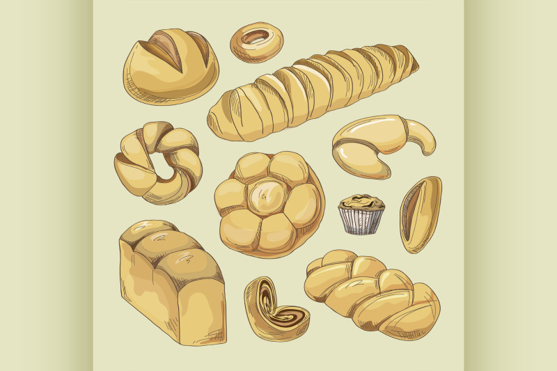 bakery-and-pastry-products-icons-set