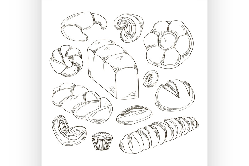 bakery-and-pastry-products-icons-set