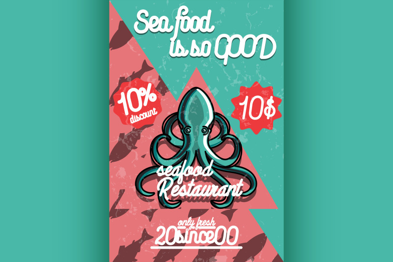 color-vintage-seafood-restaurant-poster