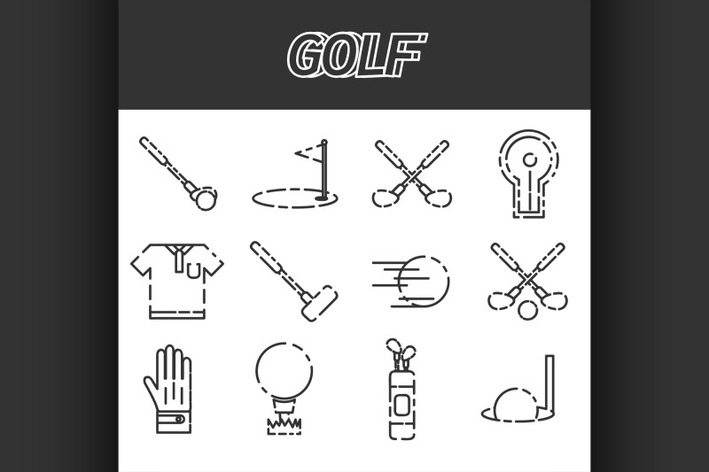 golf-icon-set