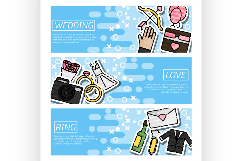 set-of-horizontal-banners-about-wedding