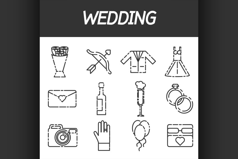 wedding-icon-set