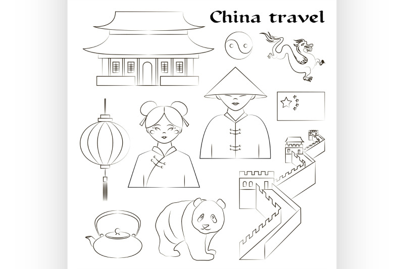 travel-to-china-set-of-icons