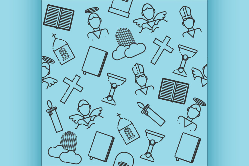 christianity-icons-pattern