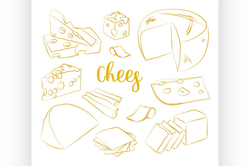 hand-drawn-set-of-chees