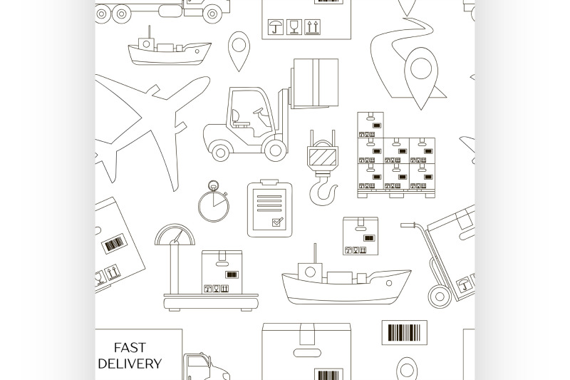 shipping-and-delivery-icons-set-pattern