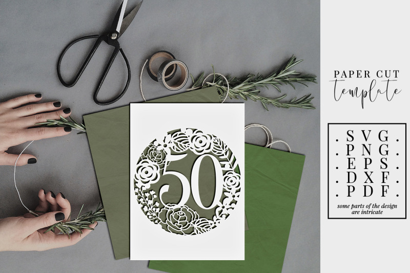 50-birthday-frame-papercut-template-50th-birthday-svg-pdf