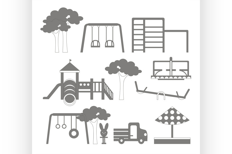 icons-set-of-different-playground-equipments