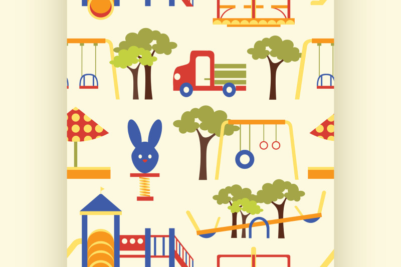 icons-set-of-playground-equipments-pattern