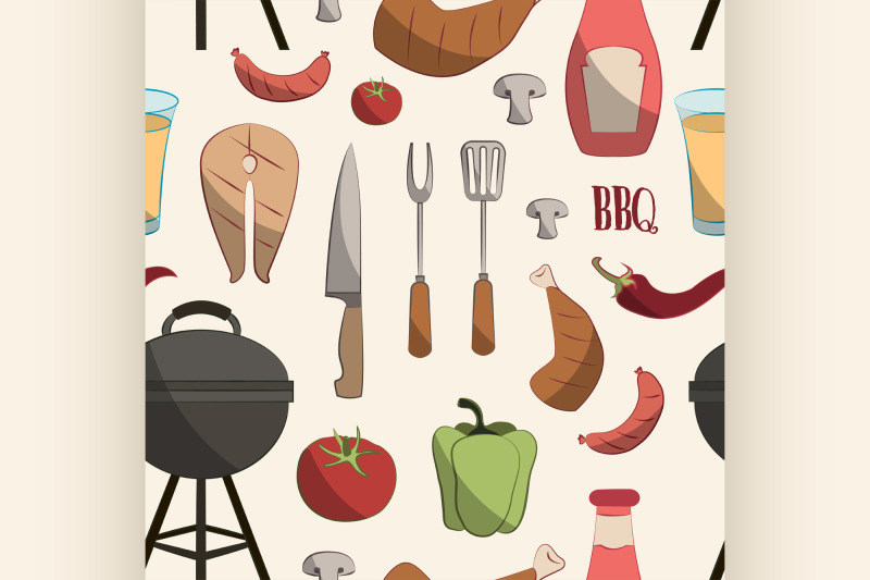 set-of-barbecue-pattern