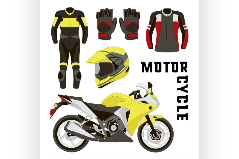 vector-set-of-motorcycle-accessories