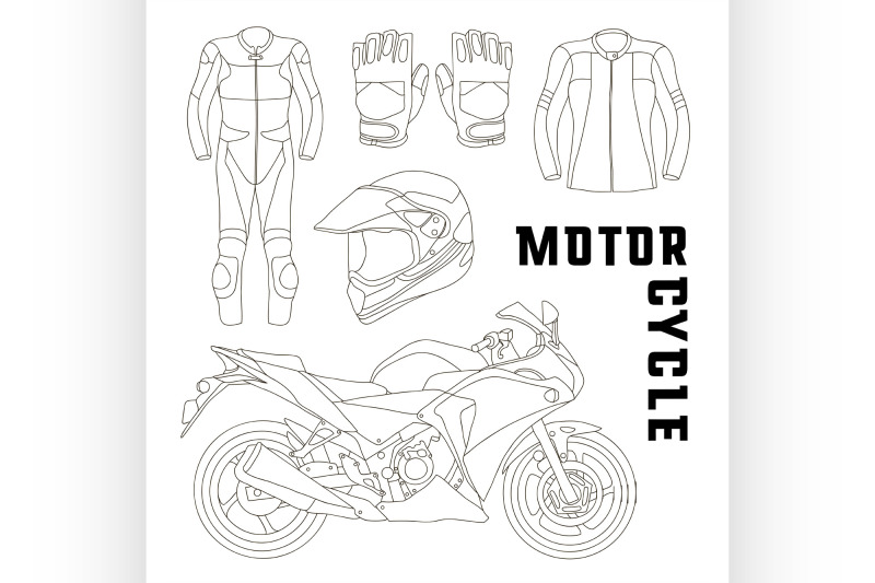 vector-set-of-motorcycle-accessories