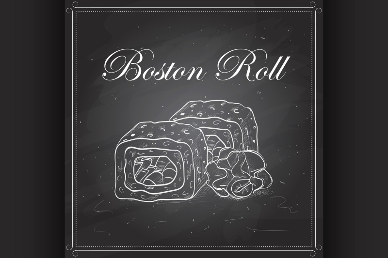 vector-sushi-sketch-boston-roll