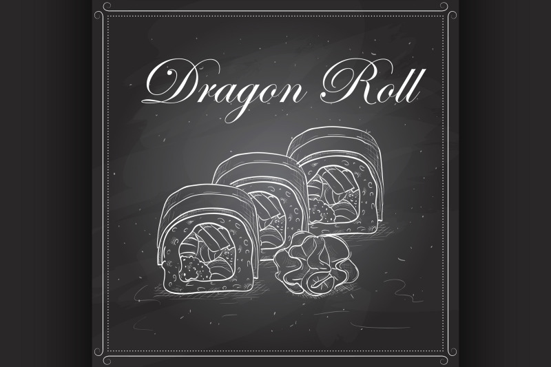 vector-sushi-sketch-dragon-roll