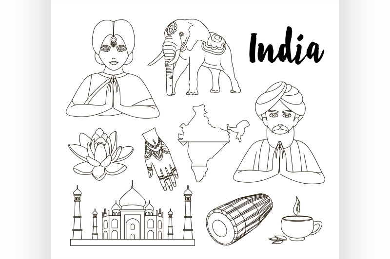 india-icon-set