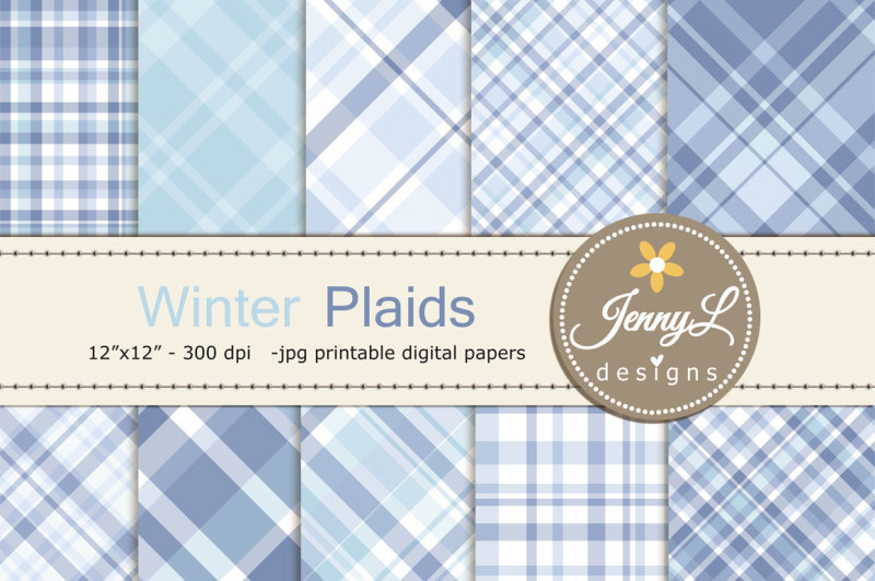 winter-plaid-digital-papers