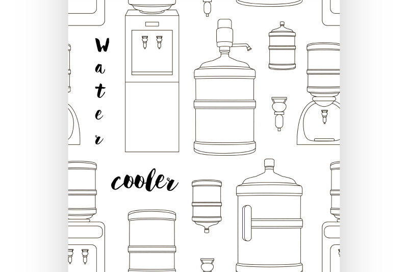 icons-for-water-cooler-appliance-pattern