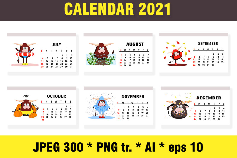 calendar-2021-year-of-the-bull-set-12-cards-just-print-it