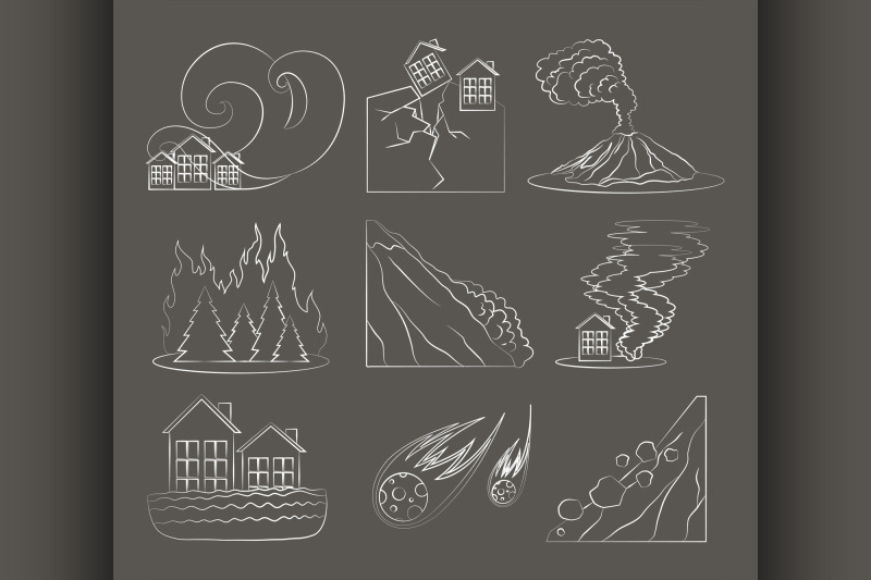 natural-disaster-icon-set