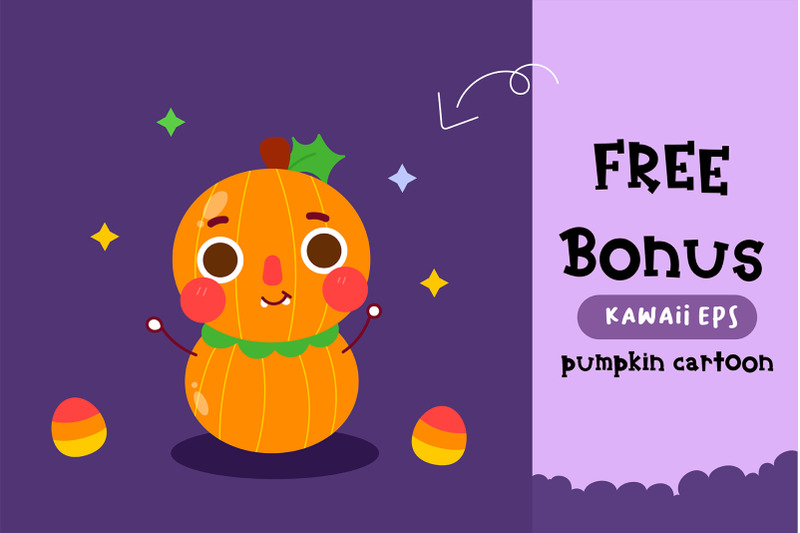 halloween-pumpkin-handwritten-cute-kid-font-kawaii-style