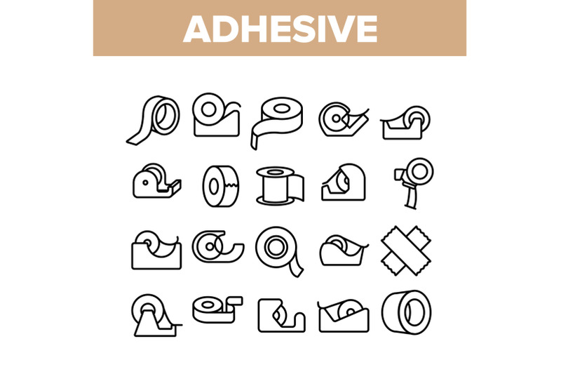 adhesive-tape-scotch-collection-icons-set-vector