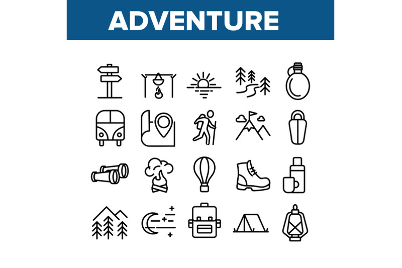 adventure-collection-elements-icons-set-vector