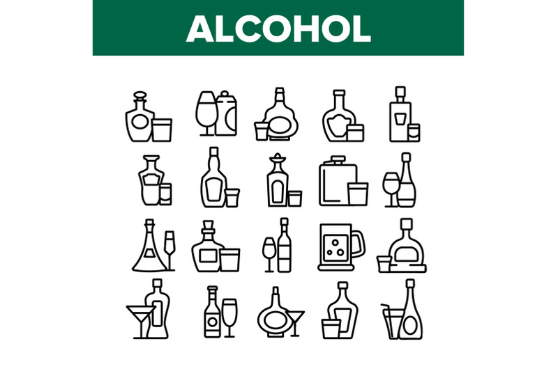 alcohol-drink-bottles-collection-icons-set-vector