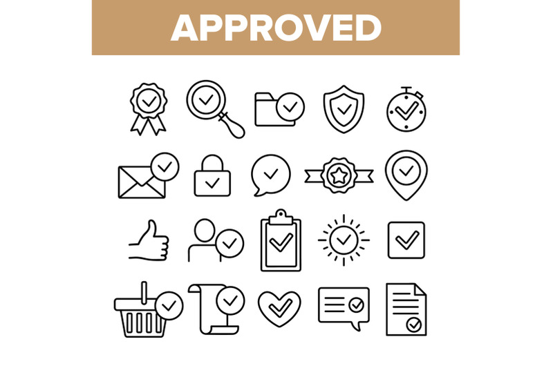 approved-and-certified-vector-linear-icons-set