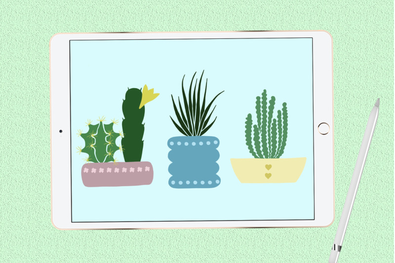 succulents-and-pots-stamp-brushes-for-procreate