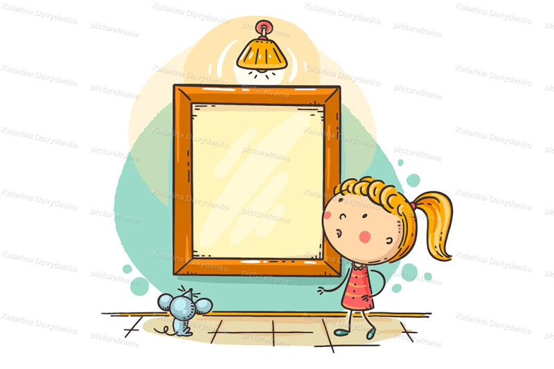 little-girl-looking-at-the-picture-frame