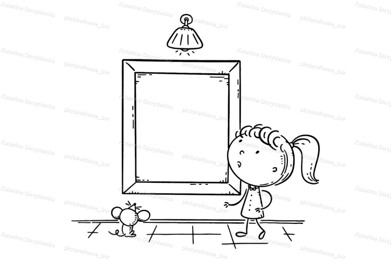 little-girl-looking-at-the-picture-frame