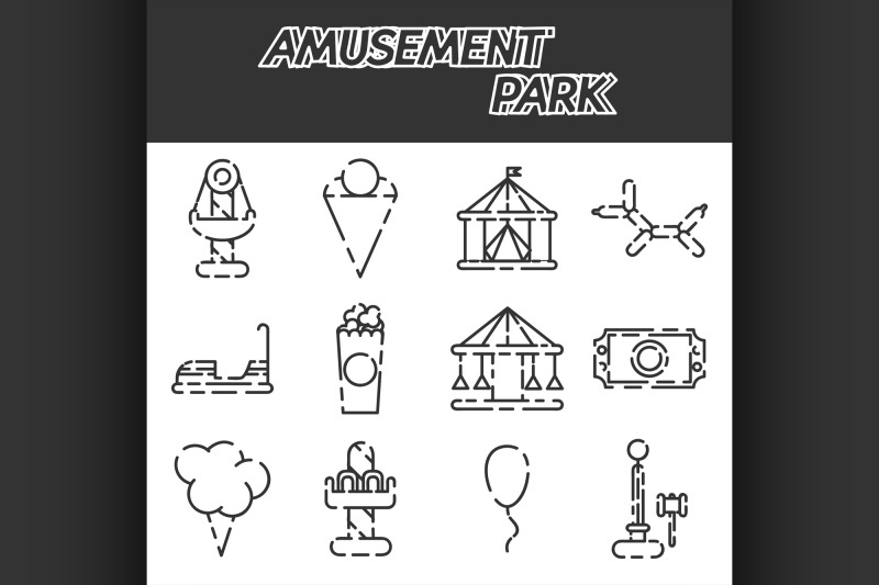 amusement-park-icon-set