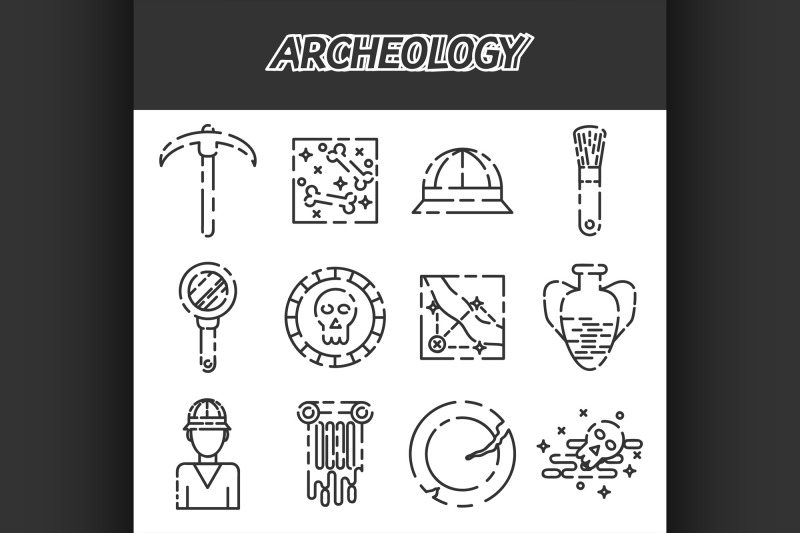 archeology-icon-set