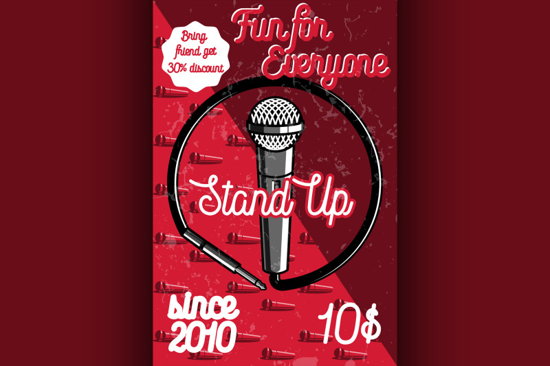 color-vintage-stand-up-comedy-show-poster