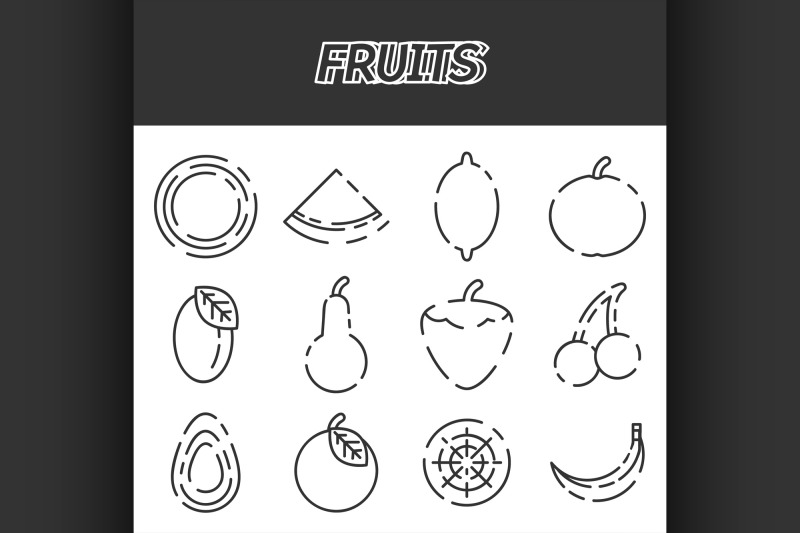 fruits-icon-set