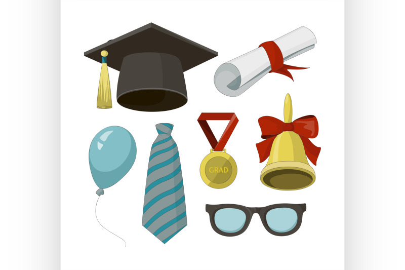 graduation-elements-set