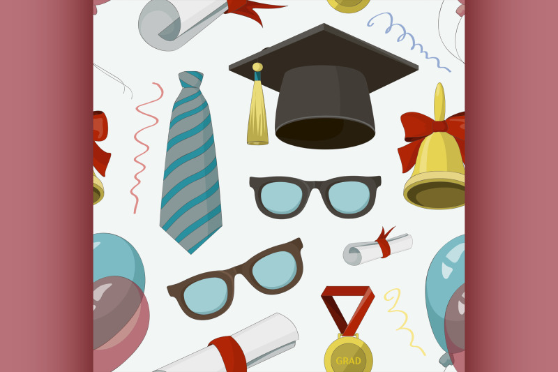 graduation-elements-set-pattern