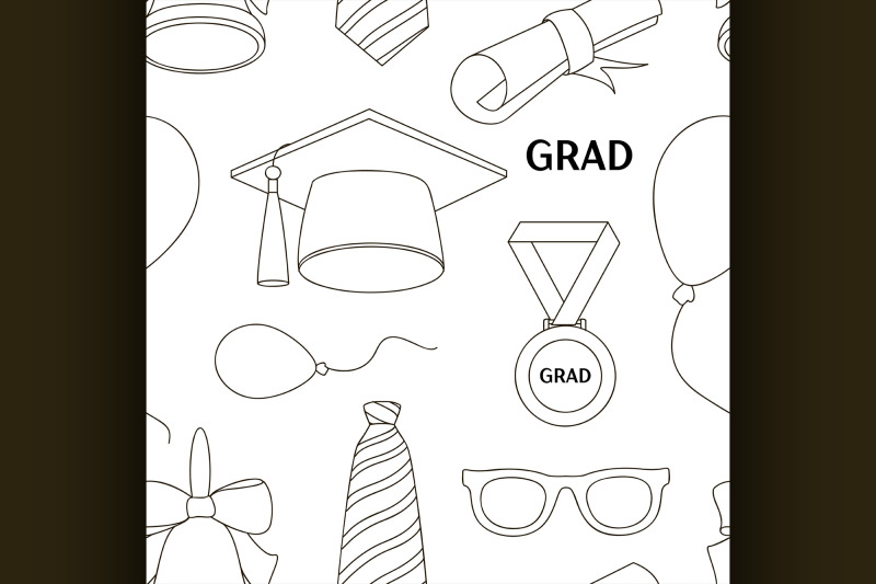 graduation-elements-set-pattern